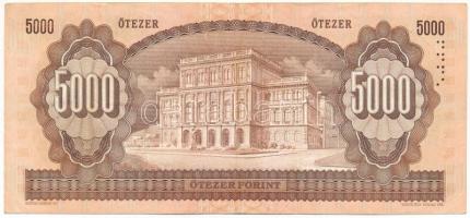 1992. 5000Ft "J 54410789" T:F, szép papír, enyhe nyomdai papírráncokkal
Adamo F49