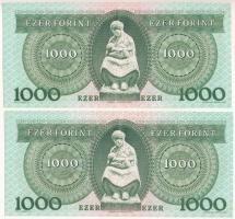 1996. 1000Ft (2x) sorszámkövetők "E 98563288 - E 98563289" T:XF / Hungary 1996. 1000 Forin...