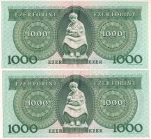 1993. 1000Ft (2x) sorszámkövetők "E 32306479 - E 32306480" T:F, szép papír / Hungary 1993....