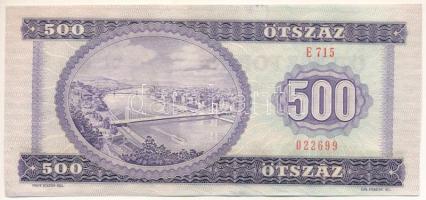 1980. 500Ft "E 715 022699" T:XF, enyhe nyomdai papírráncokkal / 
Hungary 1980. 500 Forint...