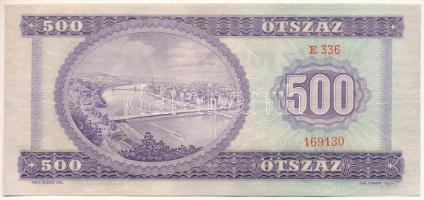 1969. 500Ft "E 336 169130" T:AU, hullámos papír / Hungary 1969. 500 Forint "E 336 169...