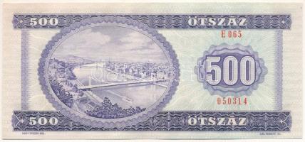 1990. 500Ft "E 065 050314" T:AU, hullámos papír, ütődés / Hungary 1990. 500 Forint "E...