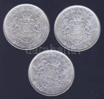 Románia 1942. 200L Ag (3x) T:2,3