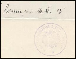 1917 Dunai Flottila. S.M. Spitalschiff Traisen
A hajóparancsnok 31. számú kézzel írott parancsa. Jo...