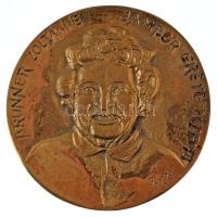 Turi György (1952- ) 1998. "Brunner Zoltánné Jámbor Gréte alapító / Időskutatási Alapítvány - Idősgondozási Alapítvány" kétoldalas, öntött bronz emlékérem (98mm) T:AU