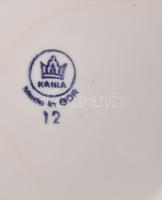 Kahla 12 személyes historizáló mintás tál készlet, klf mintákkal, irizáló peremrész dekorral, jelzet...