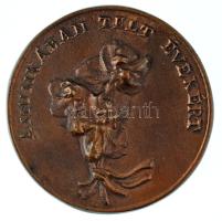 DN "A munkában telt évekért" egyoldalas, öntött bronz emlékplakett (94mm) T:AU