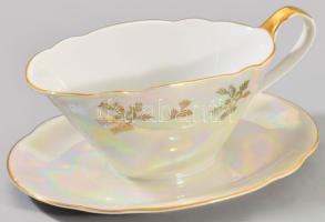 Kahla irizáló felületű szószkiöntő, jelzett, hibátlan, h: 21 cm