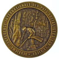 Portugália 1984. "A Szocialista Országok Második Nemzetközi Konferenciája a 'Paratölgyről'" kétoldalas bronz emlékérem (80mm) T:AU,XF Portugal 1984. "Deuxiéme Conférence Internationale des Pays Socialistes sur 'Le Liége'" two-sided bronze commemorative medallion (80mm) C:AU,XF