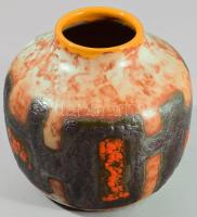 Várdeák Ildikó: váza. Jelzett, hibátlan, d: 14 cm, m: 13,5 cm