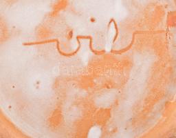 Várdeák Ildikó: váza. Jelzett, hibátlan, d: 14 cm, m: 13,5 cm