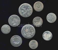 Kis vegyes Ag tétel, 10db, benne brit, holland, litván, finn stb. T:2,3