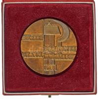 Csehszlovákia 1975. "Csehszlovák Szocialista Köztársaság - Állami Tervezési Bizottság / 30 év Szocialista Tervezés" kétoldalas bronz emlékérem eredeti tokban. Szign.: "SPACEK" (66mm) T:AU Czechoslovakia 1975. "CSSR (Czechoslovak Socialist Republic) - Státní Plánovací Komise / 30 let Socialistického Plánováni" two-sided bronze commemorative medallion in original case. Sign.: "SPACEK" (66mm) C:AU