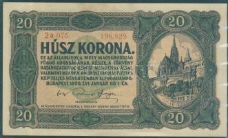 1920. 20K sorszám között pont T:I- kis folt