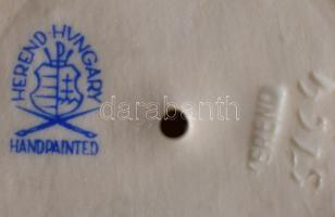 Herendi madár figura. Jelzett, kézzel festett, hibátlan, m: 9 cm