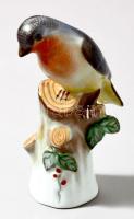 Herendi madár figura. Jelzett, kézzel festett, hibátlan, m: 10 cm