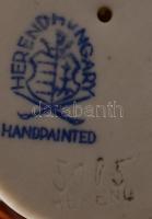 Herendi papagáj figura. Jelzett, kézzel festett, hibátlan, m: 7 cm