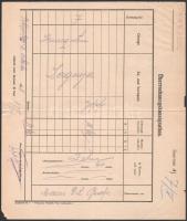 1918 Dunai Flottilla.S.M. Stabschiff Hebe  10 korona 60 heller átutalási megbízási nyomtatvány a Heb...