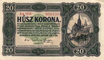1920. 20K (3x) T:II/III+