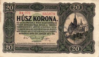 1920. 20K (3x) T:II/III+