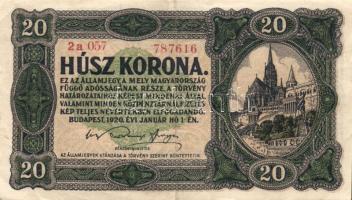 1920. 20K (3x) T:II/III+