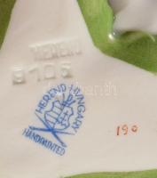 Herendi sárga rózsa. Jelzett, kézzel festett, minimális kopással, 8,5x8,5 cm