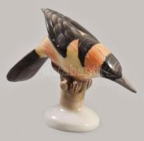 Herendi varjú. Jelzett, kézzel festett, hibátlan, m: 4,5 cm