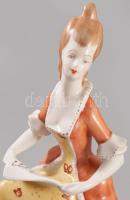 Hollóházi Kottásnő. Jelzett, kézzel festett, hibátlan, m: 23 cm