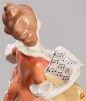 Hollóházi Kottásnő. Jelzett, kézzel festett, hibátlan, m: 23 cm