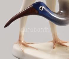 Hollóházi Íbiszpár. Jelzett, kézzel festett, hibátlan, m: 17 cm