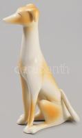 Hollóházi ülő kutya. Jelzett, hibátlan, m: 16 cm