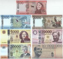 2018. 500Ft-20.000Ft (6xklf) "Soros pénz" teljes fantázia bankjegy sor + 2017. 10.000.000Ft "köszpénz" fantázia bankjegy az MKKP elnöke, Kovács Gergely arcképével T:XF,VF