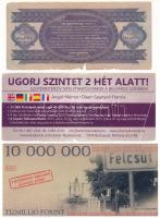 2012. "Besenyő Pénz" 1db vegafood italkupon + 2017. 10.000.000Ft "köszpénz" fant...