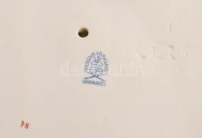 Herendi porcelán csizmás kandúr, kézzel festett, jelzett, hibátlan, m: 15,5 cm