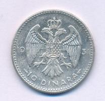 Jugoszlávia 1931. 10D Ag "I. Sándor" T:VF Yugoslavia 1931. 10 Dinara Ag "Alexander I" C:VF Krause KM#10