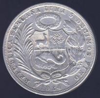 Peru 1924. 1Sol Ag T:3