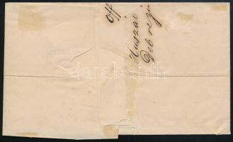 1860 3kr fekete helyi levélen / black, on local cover "DEBRECZIN"