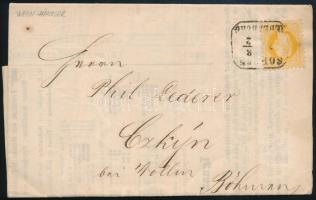 1869 2kr nyomtatványon (bőrnagykereskedő árjegyzéke) / on printed matter "SOPRON / OEDENBURG" - Ckyn