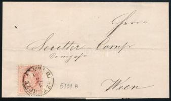 1869 5kr levélen / on cover "BESZTERCZE / ERDÉLY" - Bécs