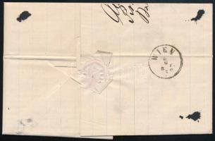1870 5kr levélen / on cover "SISAK" - Bécs