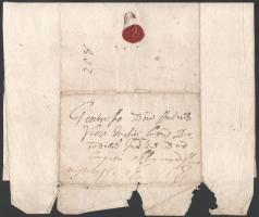 1699 Magyar nyelvű levél, mejben egy koporsóra való vásznat kérnek. Percsi? Imre Miskolcra címezve, ...