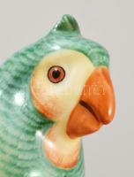 Herendi papagáj. Jelzett, hibátlan, kézzel festett, m: 11 cm