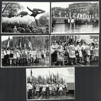 1971. május 1. A Metró Vállalat dolgozóinak társadalmi életéről készült képriport, részvétel a felvo...