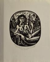 Vincze László (1957-): Marosvásárhelyi Vénusz. Linómetszet, papír, jelzett, Vincze László autográf ajánlásával Arató Antal gyűjtő részére, 24,5×21,5 cm