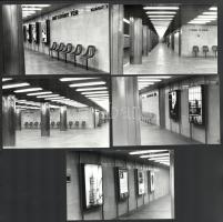 1972 Budapest, a Batthyány téri metró állomás felszíni építése és alul a belsőépítészeti látványa az...