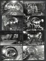 1972 és 1976 között, a felszín alatt készült felvételek, a budapesti metróépítésről, minden kép datá...