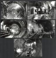 1972 és 1976 között, a felszín alatt készült felvételek, a budapesti metróépítésről, minden kép datá...