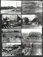 1966 és 1990 között készült budapesti városképek, a metróépítéssel összefüggésben, minden kép datált, néhány feliratozott és/vagy jelzett, 13 db vintage, ezüstzselatinos fotó, 9x14 cm és 14x9 cm