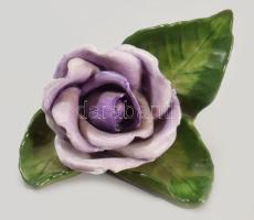 Herendi virág dísz. Kézzel festett, jelzett jubileumi 1939-es jelzéssel, lepattanással : 9 cm