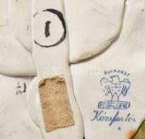 Aquincum virág. Kézzel festett, jelzett, minimális lepattanással 13 cm